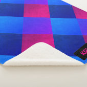 Cyberpunk Futuristic Vibrant Quilt - add initials  Sherpadecke (3/4)