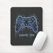  ​Cyberpunk Gaming Controller - Neon Game On Tech  Mousepad (Mit Mouse)