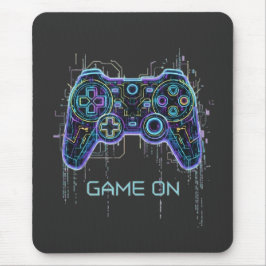  ​Cyberpunk Gaming Controller - Neon Game On Tech  Mousepad