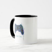  ​Cyberpunk Gaming Controller - Neon Game On Tech  Tasse (Vorderseite Links)