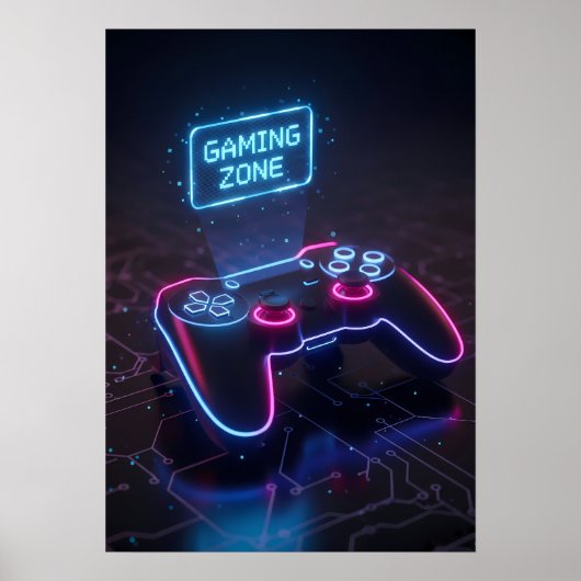 Cyberpunk Gaming Controller Poster (Vorne)