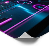 Cyberpunk Gaming Headset Poster (Ecke)