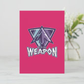 Cyberpunk Gaming Logo | Triangle Warrior Emblem Einladung (Stehend Vorderseite)