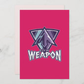 Cyberpunk Gaming Logo | Triangle Warrior Emblem Einladung (Vorne/Hinten)