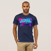 Cyberpunk Garage Retro Car Synthwave Neon T-Shirt (Vorne ganz)