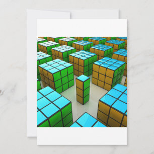 Cyberpunk-Geometrie-Puzzle Einladung