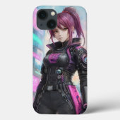 Cyberpunk Girl Case-Mate iPhone Hülle (Rückseite)