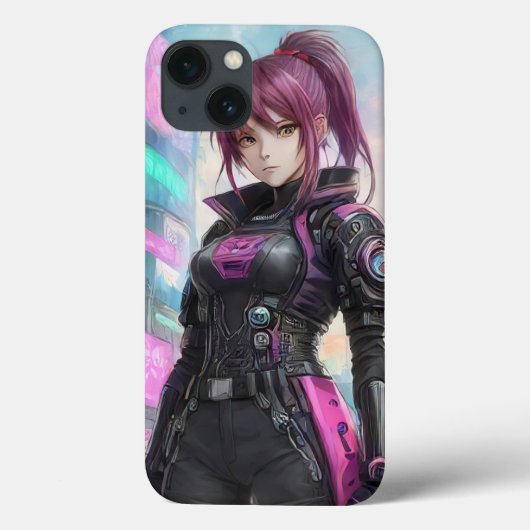Cyberpunk Girl Case-Mate iPhone Hülle (Rückseite)