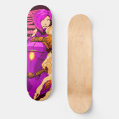 Cyberpunk Girl Skateboard Deck (Vorderseite)