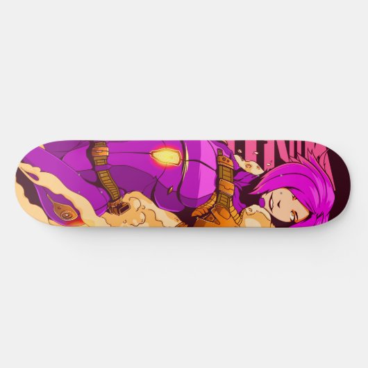 Cyberpunk Girl Skateboard Deck (Horizontal)
