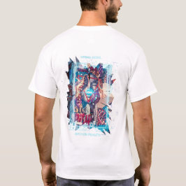 Cyberpunk-Glitch-Art & Grafik-T-Shirt mit gebroche T-Shirt
