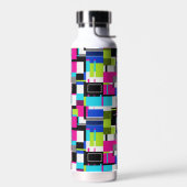 Cyberpunk-Glitch-Ästhetik-Wasserflasche Trinkflasche (Links)
