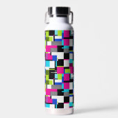 Cyberpunk-Glitch-Ästhetik-Wasserflasche Trinkflasche (Vorne)
