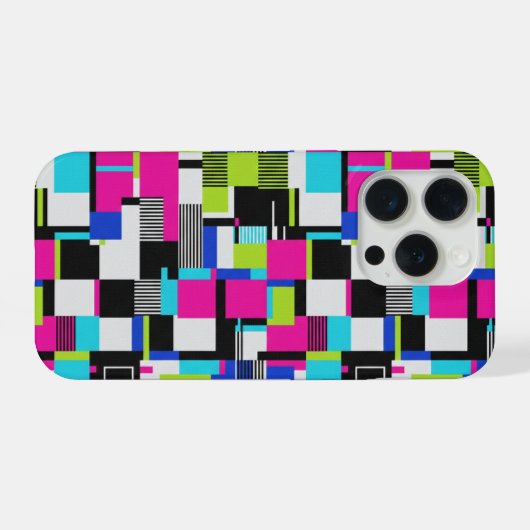 Cyberpunk Glitch Geometric iPhone Case iPhone Hülle (Rückseite (Horizontal))