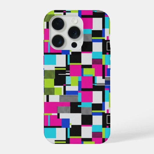 Cyberpunk Glitch Geometric iPhone Case iPhone Hülle (Rückseite)