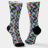 Cyberpunk Glitched Signal Socks Socken (Gewinkelt)