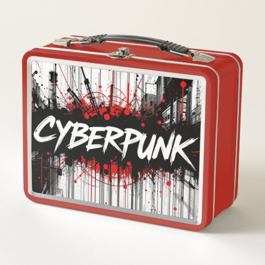 Cyberpunk Graffiti Metal Lunchbox - Streetcode (Vorderseite)