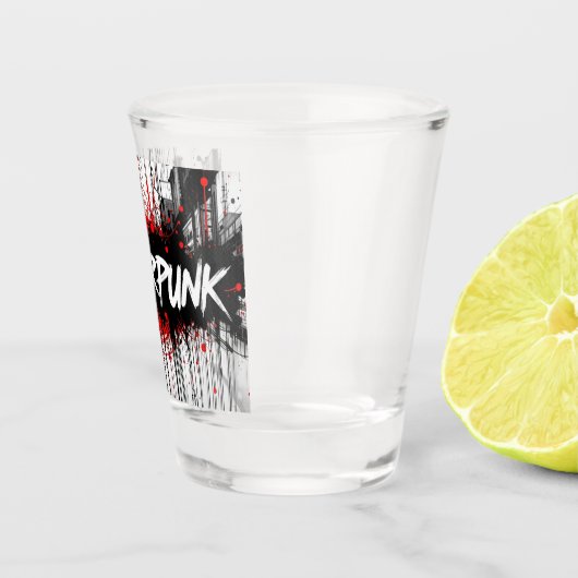 Cyberpunk-Graffiti-Shot-Glass Schnapsglas (Rechts)