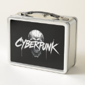 Cyberpunk Graffiti Skull | Metal Lunch Box (Rückseite)