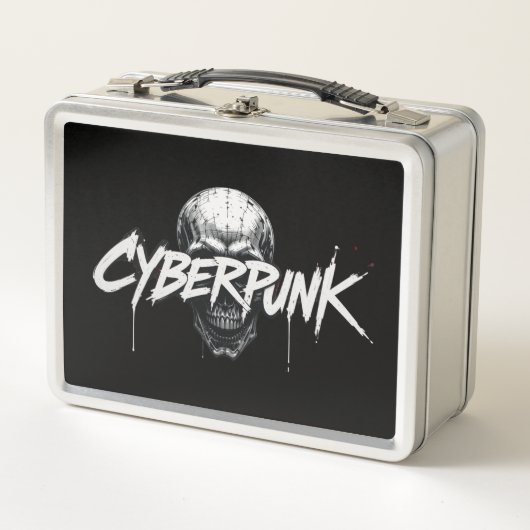 Cyberpunk Graffiti Skull | Metal Lunch Box (Vorderseite)