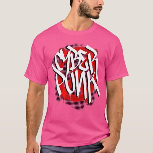 Cyberpunk Graffiti Street Art Gamer Cyber Punk Fut T-Shirt (Vorderseite)