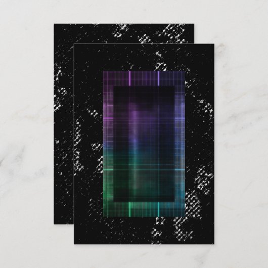 Cyberpunk Grunge Einladung (Vorne/Hinten)