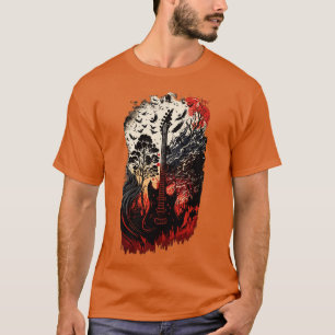 Cyberpunk Guitar Gift Gitarrist Rock Concert Festi T-Shirt