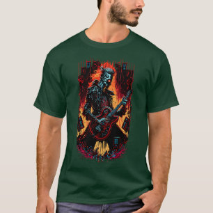 Cyberpunk Guitar Gift Gitarrist Rock Concert Festi T-Shirt