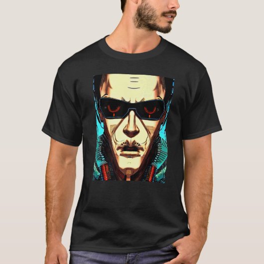 Cyberpunk Hacker Computer Geek 1 T-Shirt (Vorderseite)