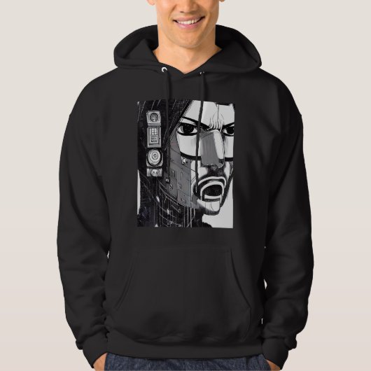 Cyberpunk Hacker Computer Geek design_13 Hoodie (Vorderseite)