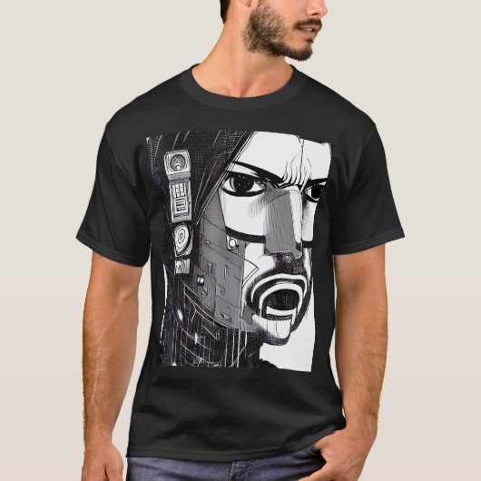 Cyberpunk Hacker Computer Geek design_13 T-Shirt (Vorderseite)