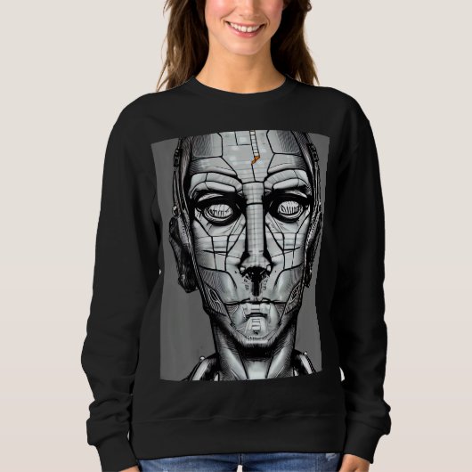 Cyberpunk Hacker Computer Geek design_1 Sweatshirt (Vorderseite)