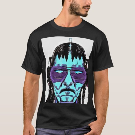 Cyberpunk Hacker Computer Geek design_3 T-Shirt (Vorderseite)
