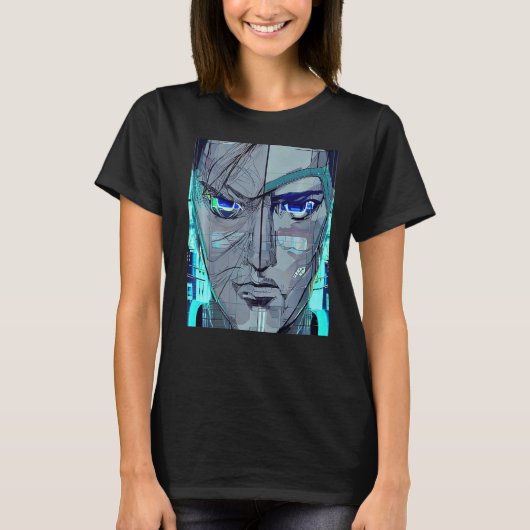Cyberpunk Hacker Computer Geek Design Premium_30 T-Shirt (Vorderseite)