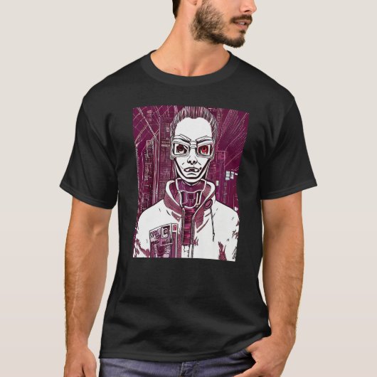 Cyberpunk Hacker Computer Geek Design Premium_8 T-Shirt (Vorderseite)