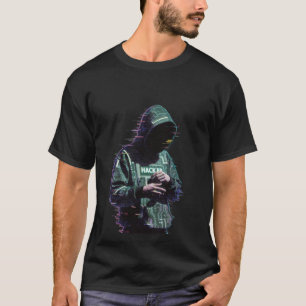 Cyberpunk-Hacker-Grafik-T-Shirt T-Shirt