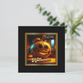CYBERPUNK HALLOWEEN PUMPKIN EINLADUNG (Stehend Vorderseite)