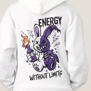Cyberpunk-Hasen-Grafik - Energie ohne Grenzen S Hoodie
