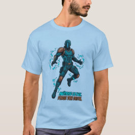 Cyberpunk-Held - Comic-Illustration T-Shirt