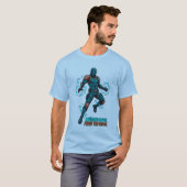 Cyberpunk-Held - Comic-Illustration T-Shirt (Vorne ganz)