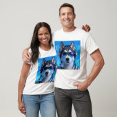 Cyberpunk Husky | Neon-Tech-Avatar T-Shirt (Unisex)