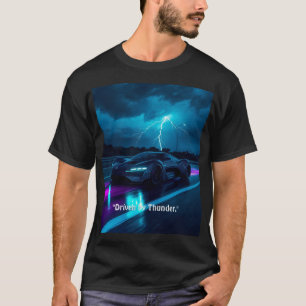 Cyberpunk-Hypercar-Blitzsturm-Neon-Grafik-T- T-Shirt