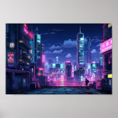 Cyberpunk Japan Rooftop Poster (Vorne)