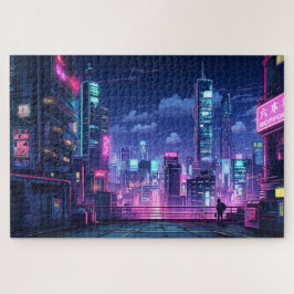 Cyberpunk Japan Rooftop Puzzle
