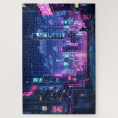 Cyberpunk Japan Rooftop Puzzle (Vertikal)