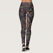 Cyberpunk Japanischer Drache Neon-Tech-Muster Leggings (Rückseite)