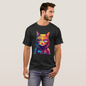 Cyberpunk-Katze 6 T-Shirt (Vorne ganz)