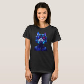 Cyberpunk-Katze 8 T-Shirt (Vorne ganz)