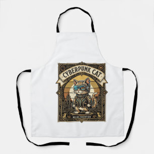 Cyberpunk-Katze Katze Cyberpunk Vintage Schürze