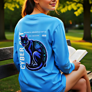 Cyberpunk-Katze Langarm Cute Geschenk für Frauen Tri-Blend Shirt